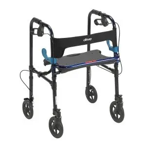 A black and blue walker
